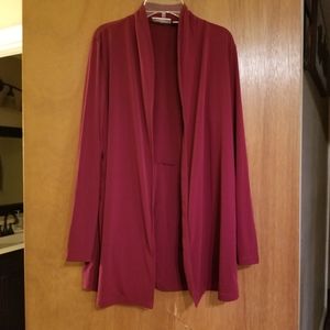Women's Susan Graver burgundy M cardigan
